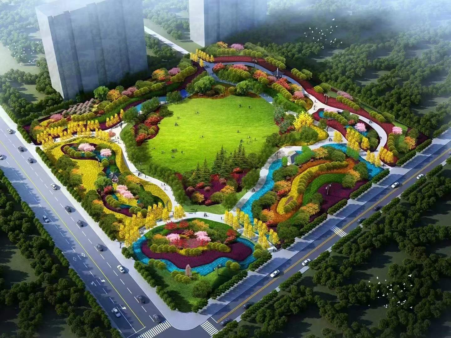 豪家集團(tuán)承建的政務(wù)花園項目效果圖